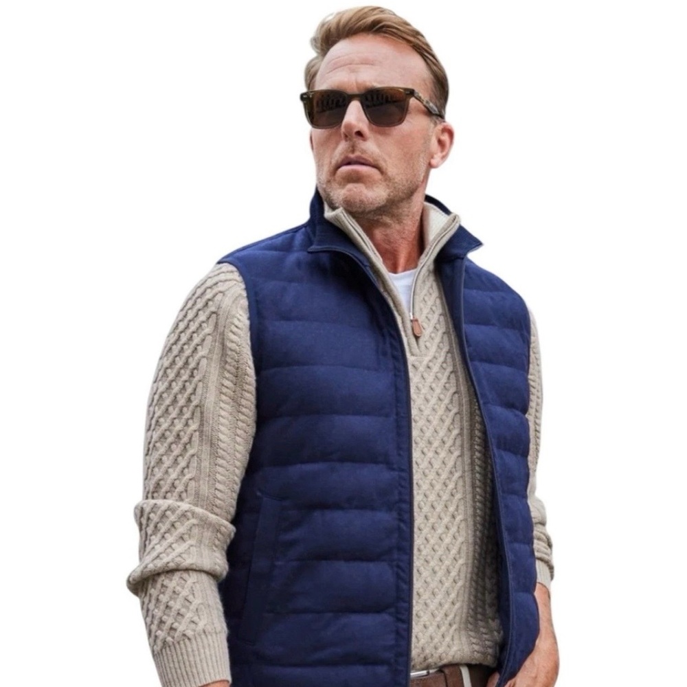 Collars & Co. Regent Reversible Quilted Wool Vest